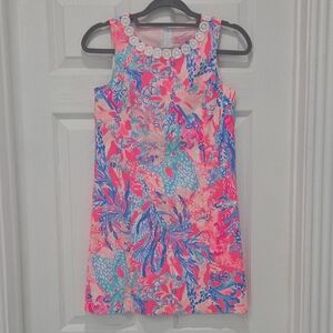 Pink and Blue Sleeveless Dress